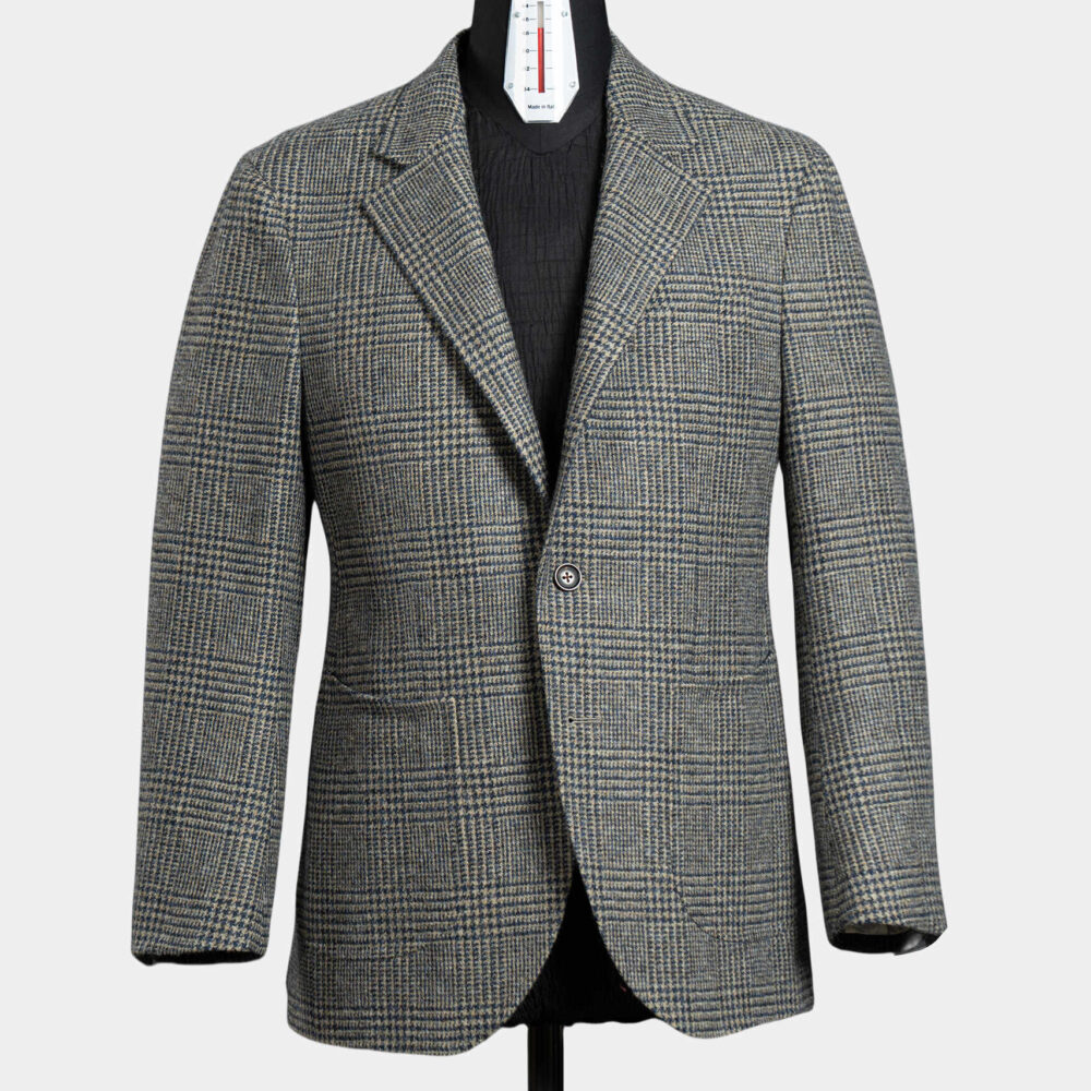 Marling & Evans English Wool Jacket Timeless Blue Plaid & Half-Canvas Construction