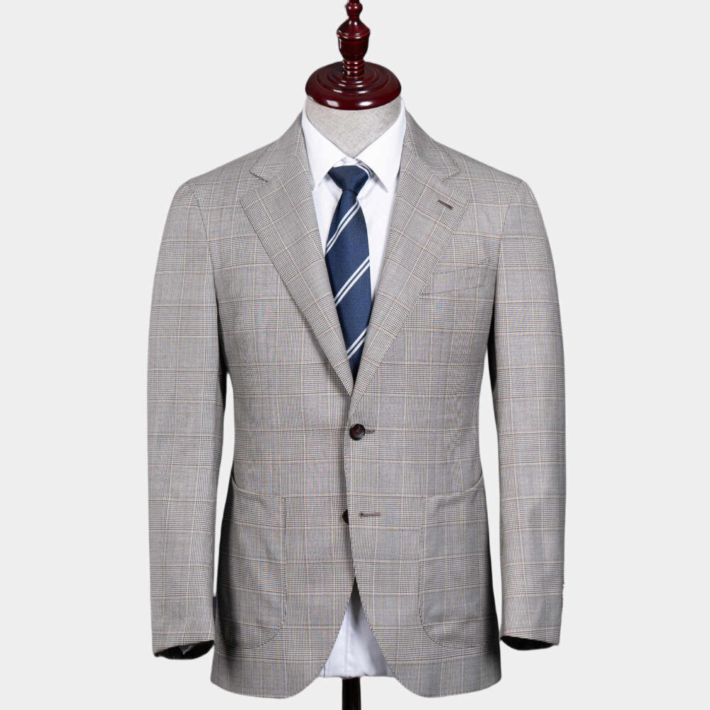 Scabal Prince of Wales Jacket Classic Fusion of English Wool and Half-Canvas Craftsmanship