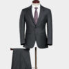 VBC Grey Wool Suit Italian Craftsmanship with Half-Canvas Elegance